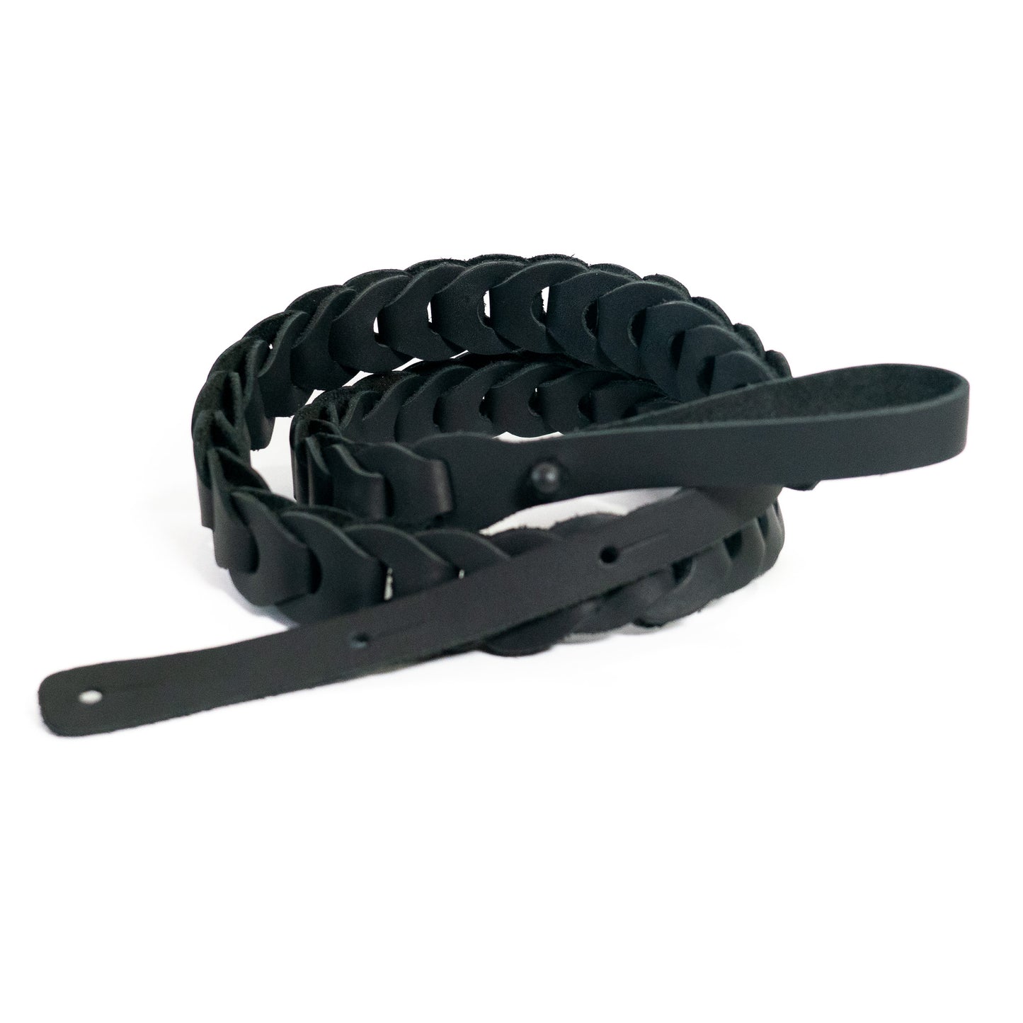 Mandolin Strap Handmade Link Design - Black image