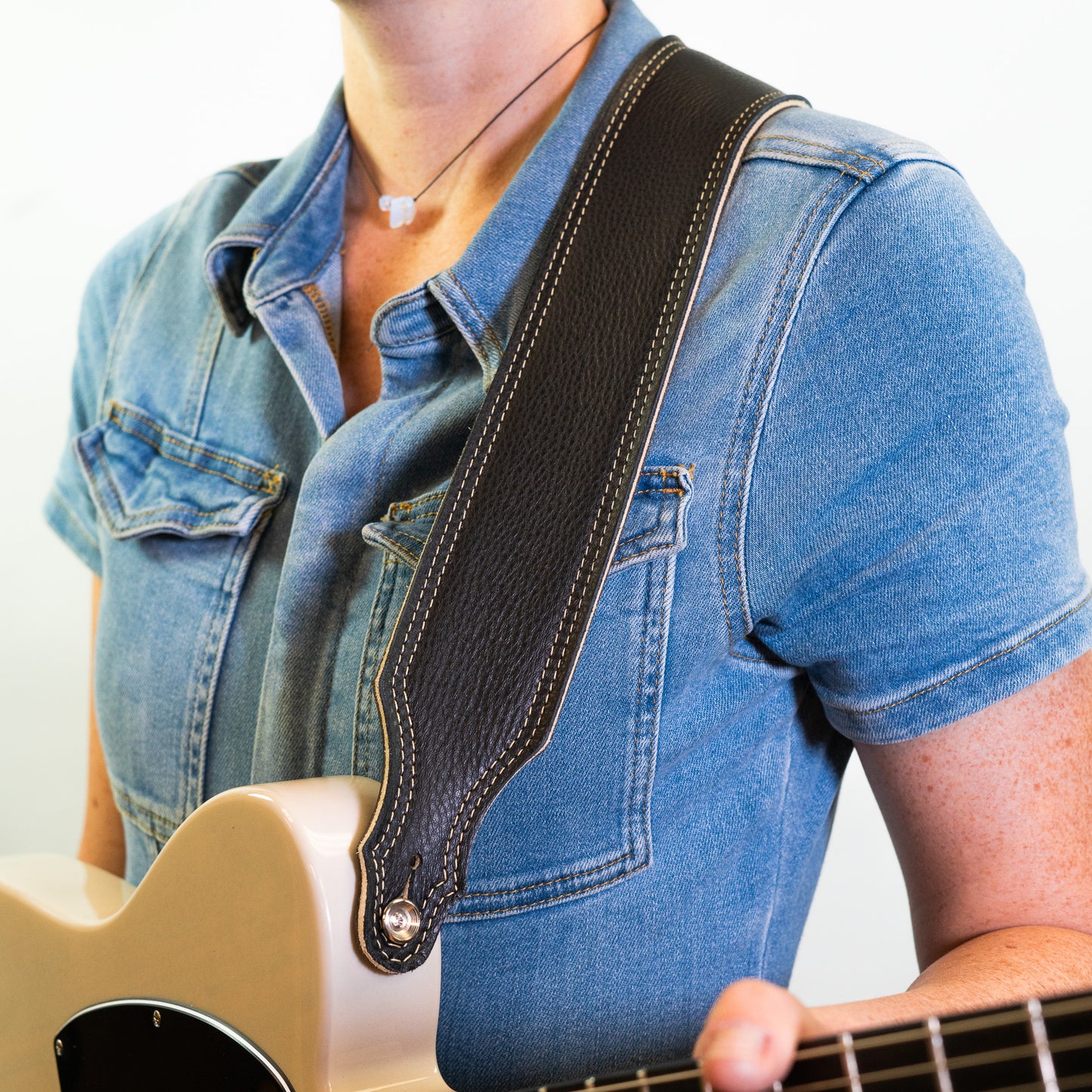 Reversible Glove Leather Guitar Strap