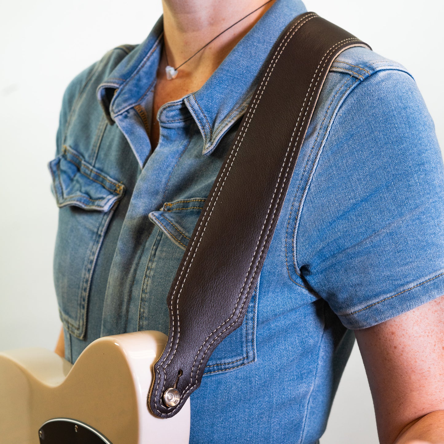 Reversible Glove Leather Guitar Strap