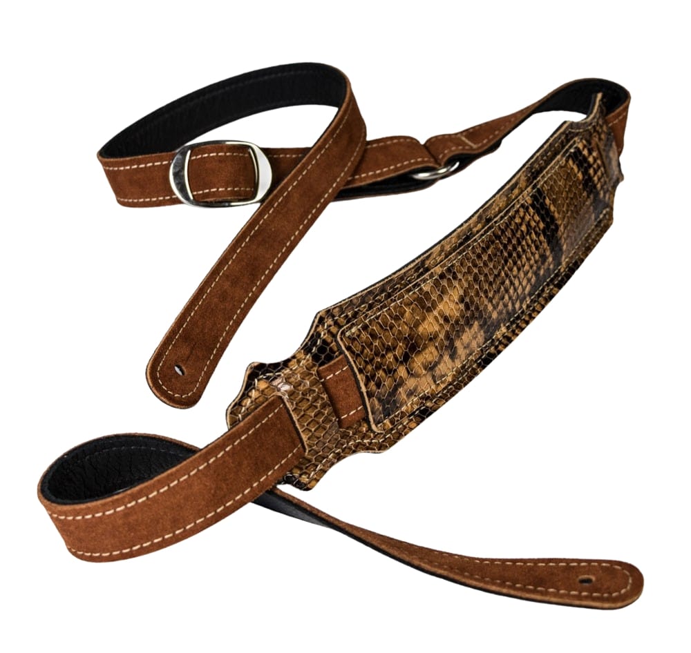 Vintage Snakeskin Ball Glove Guitar Strap image 1