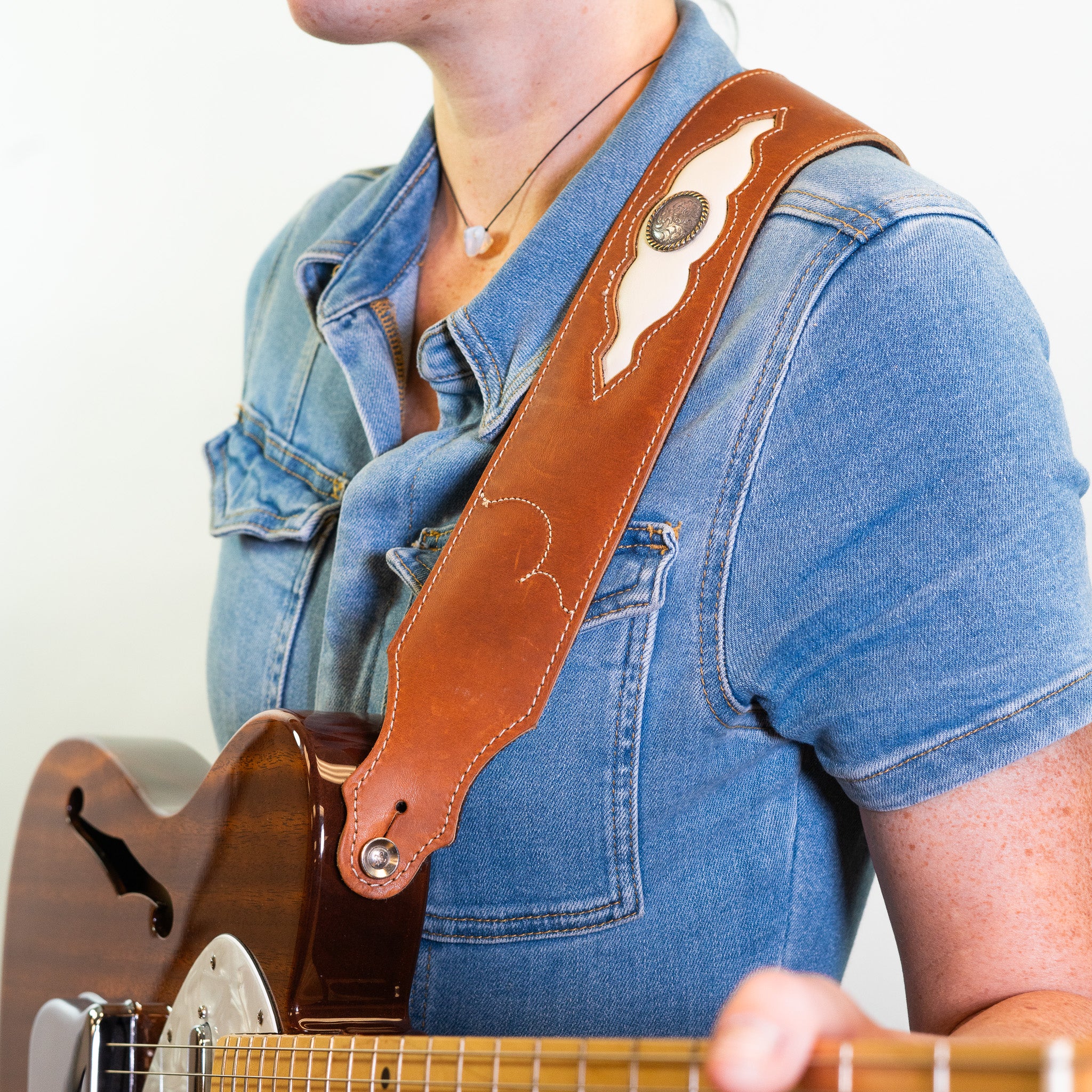 Sculpted Ball Glove Guitar Strap