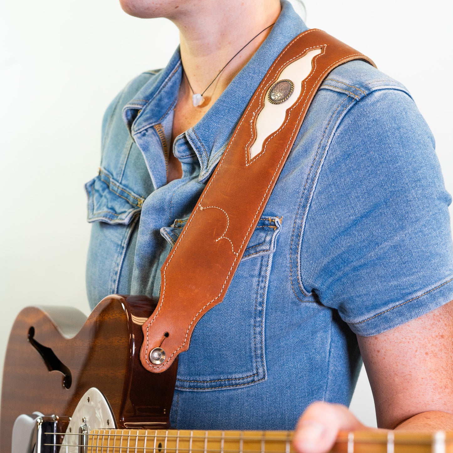 Sculpted Ball Glove Guitar Strap