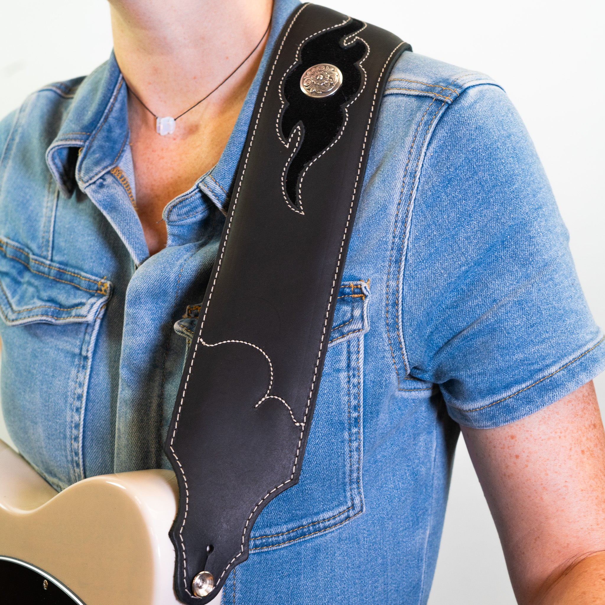 Sculpted Ball Glove Guitar Strap