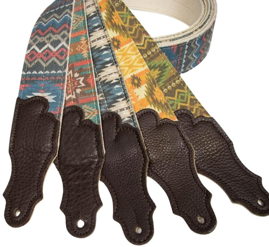 Old Aztec Canvas Guitar Strap image 0