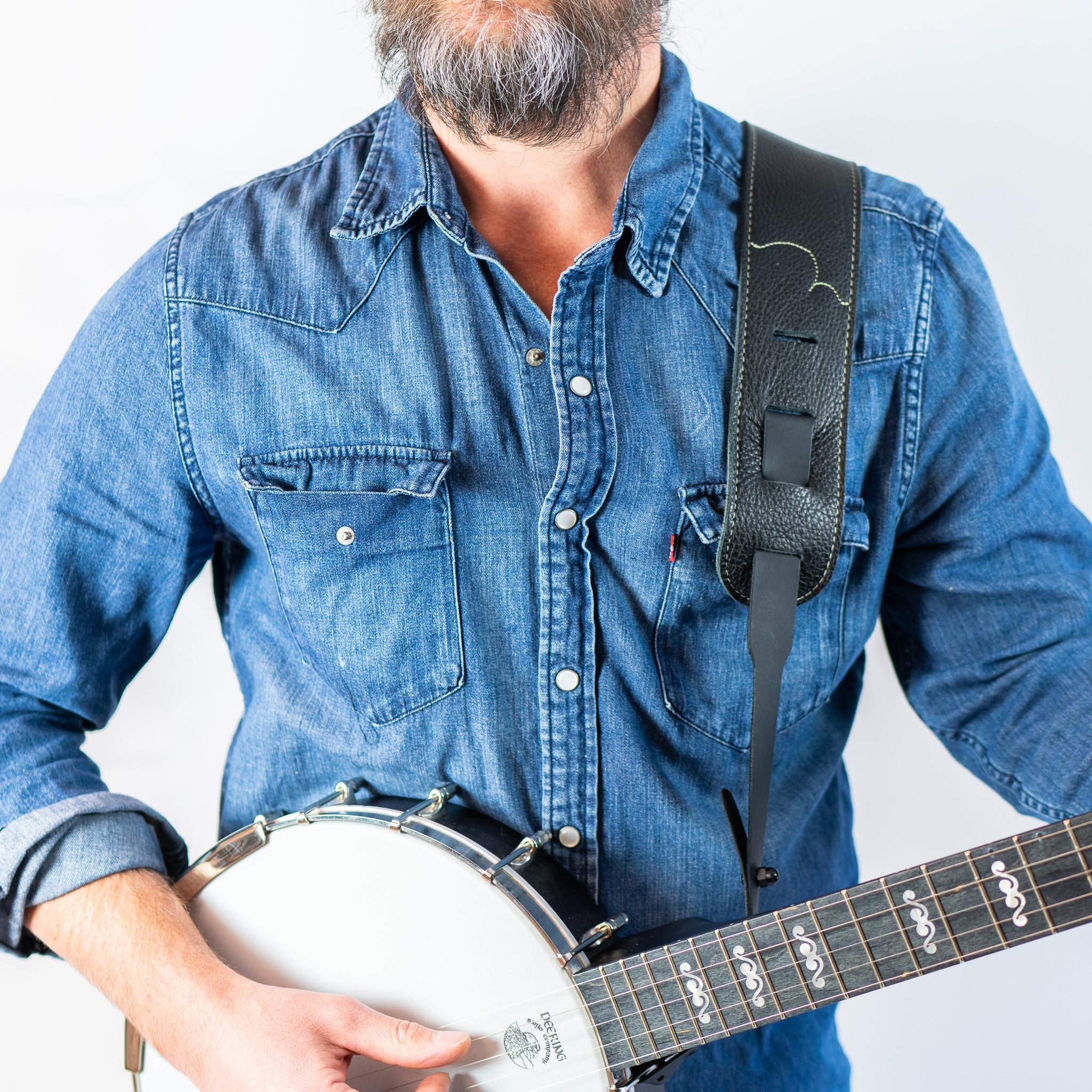Cradle Style Banjo Strap - Glove Leather
