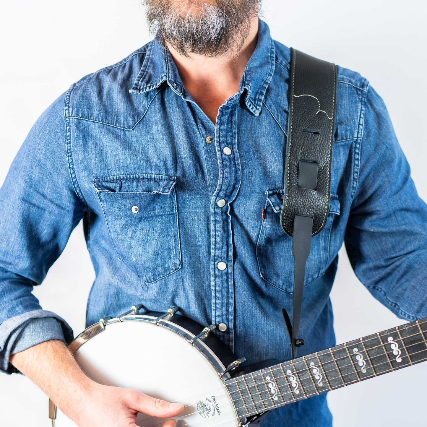 Cradle Style Banjo Strap - Glove Leather