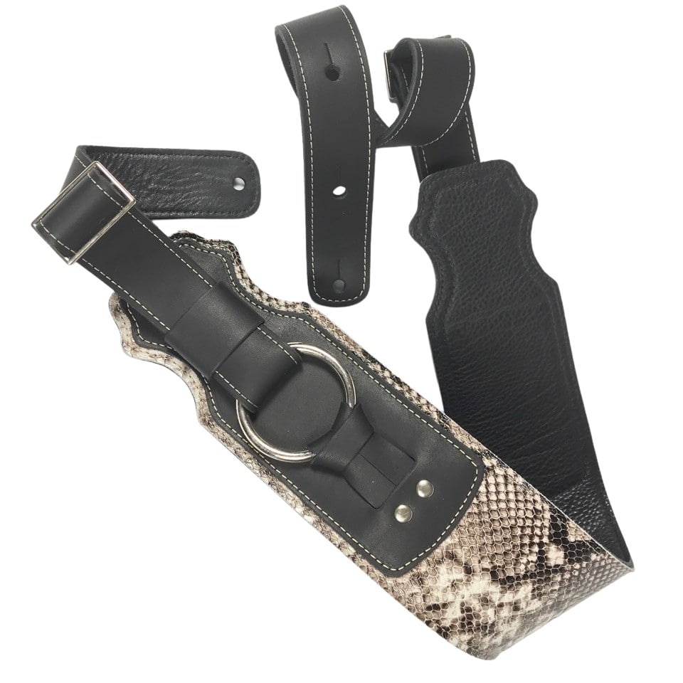 Snake Skin Bass Ring Guitar Strap