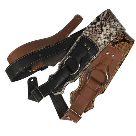 Snake Skin Bass Ring Guitar Strap