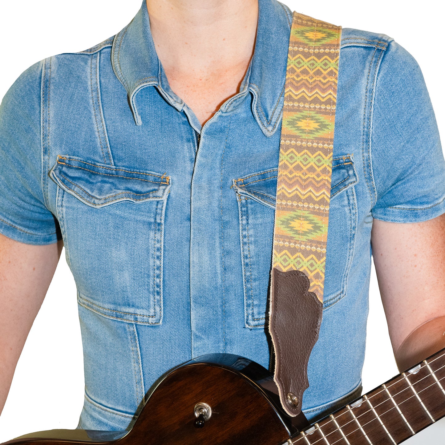 Old Aztec Canvas Guitar Strap