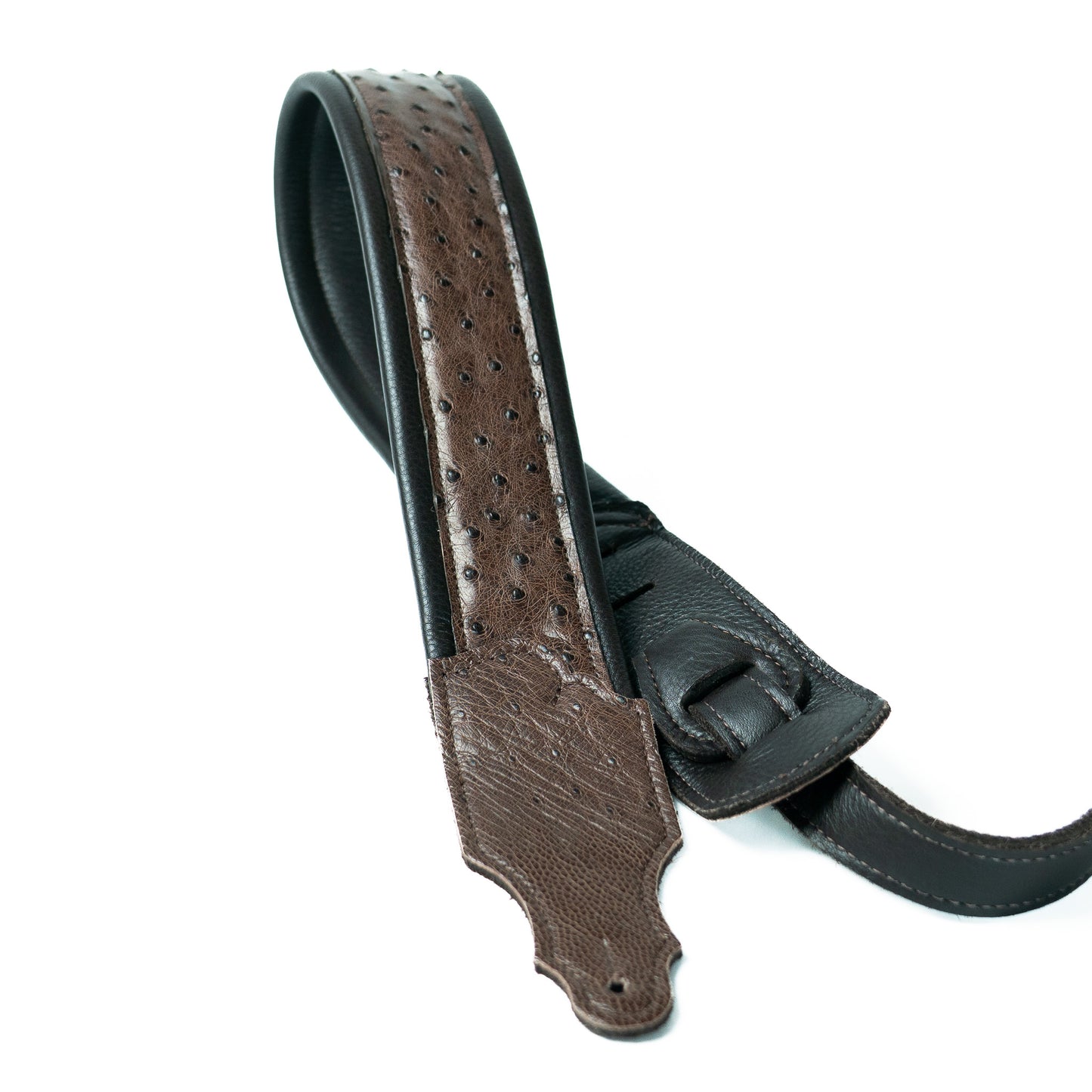 Ostrich Leather Padded Guitar Strap