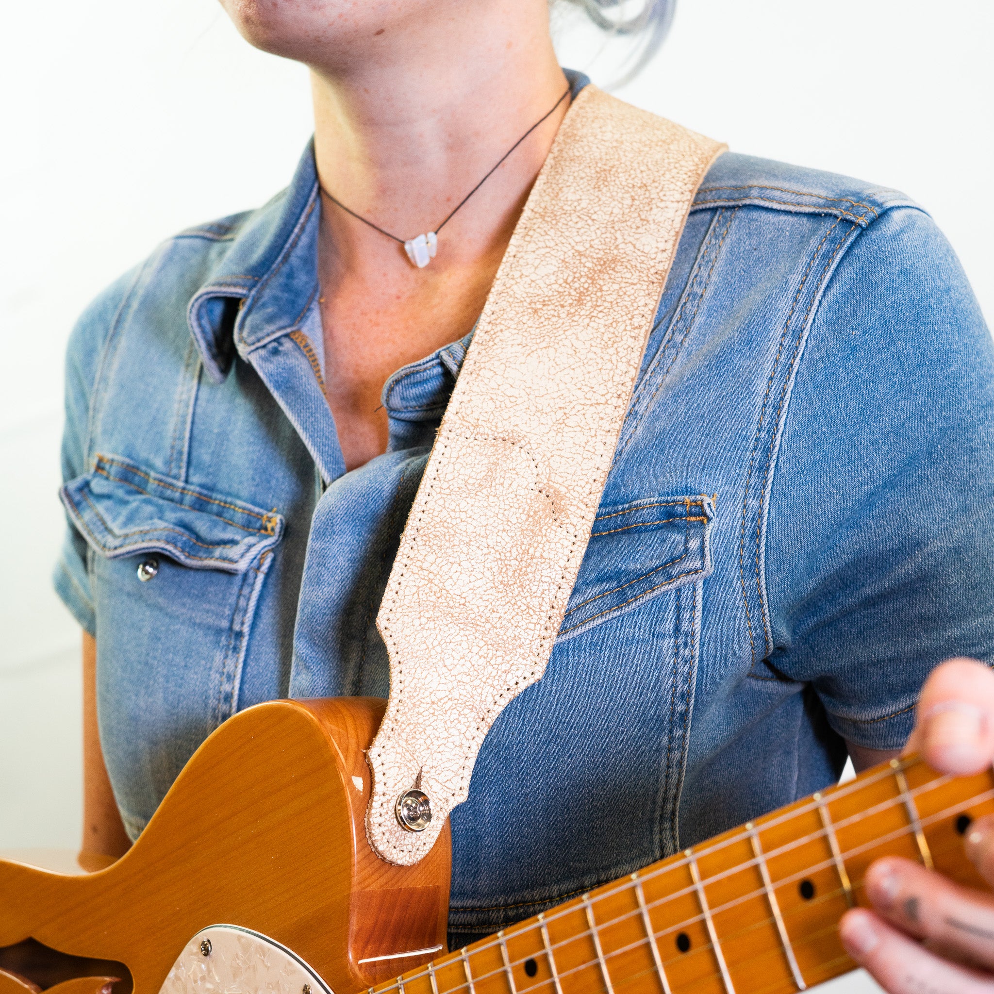 Roadhouse Distressed Leather Guitar Strap