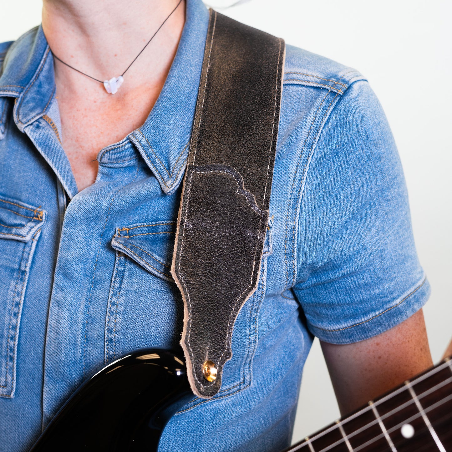 Roadhouse Distressed Leather Guitar Strap