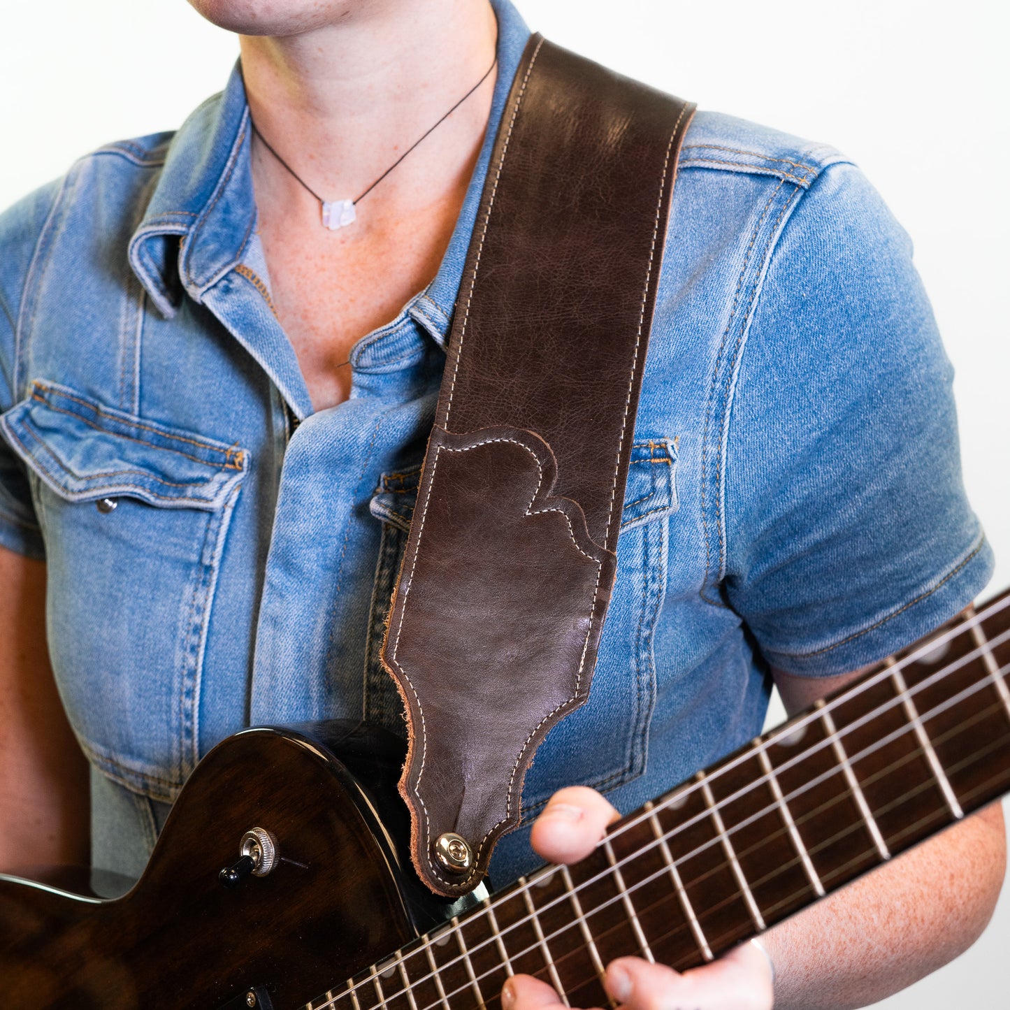 Jackson Hole Aged Leather Guitar Strap