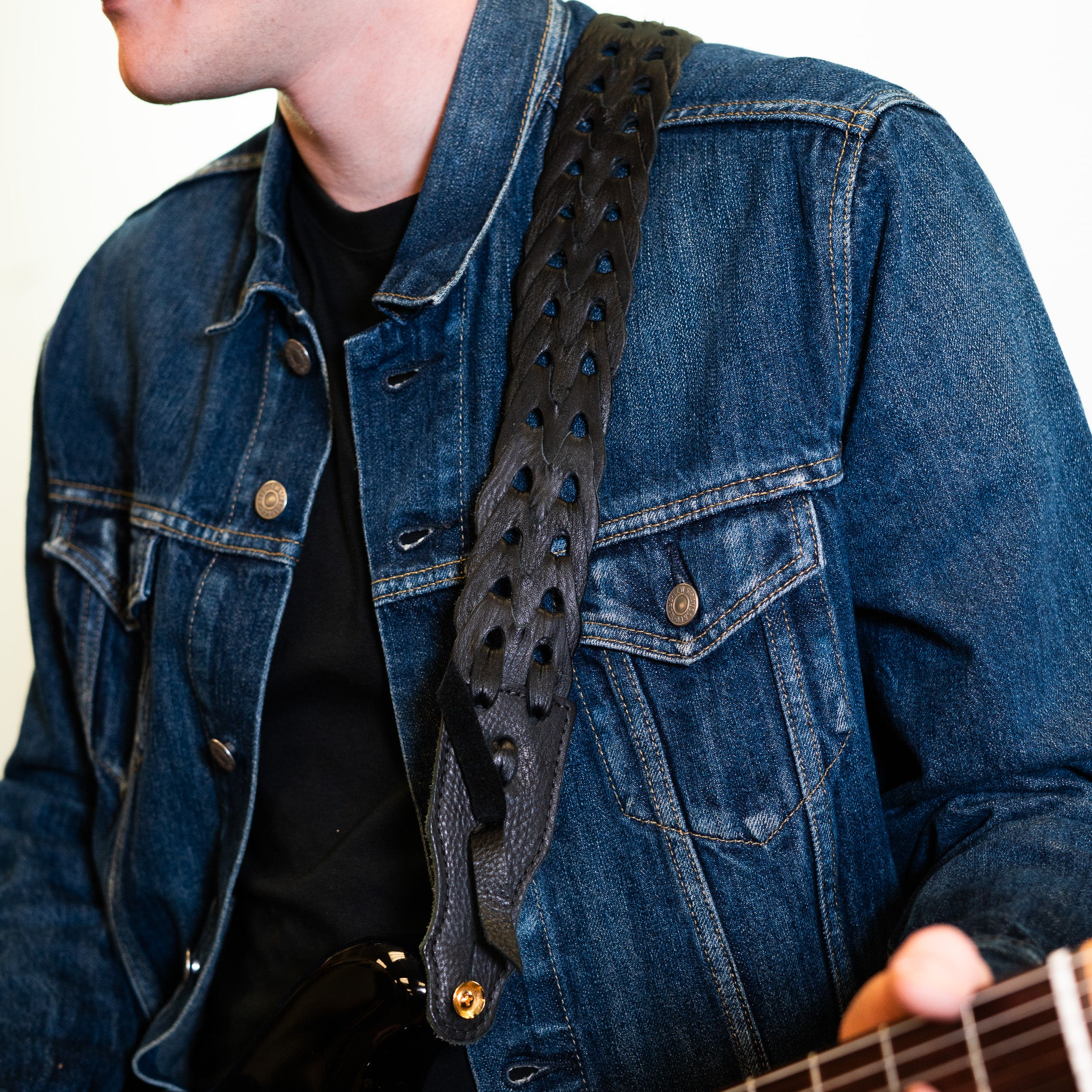 Link Glove Leather Handmade Guitar Strap