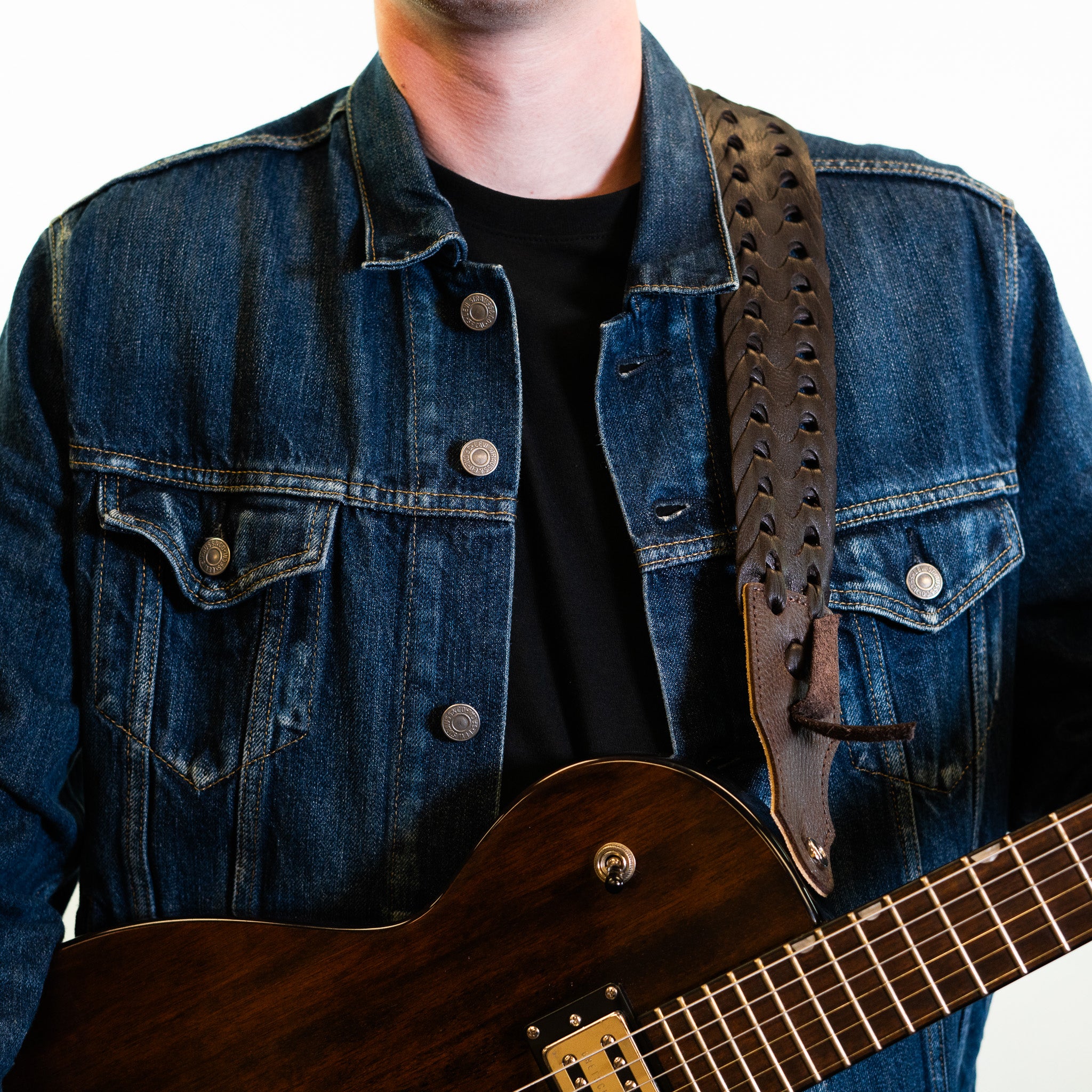 Link Glove Leather Handmade Guitar Strap