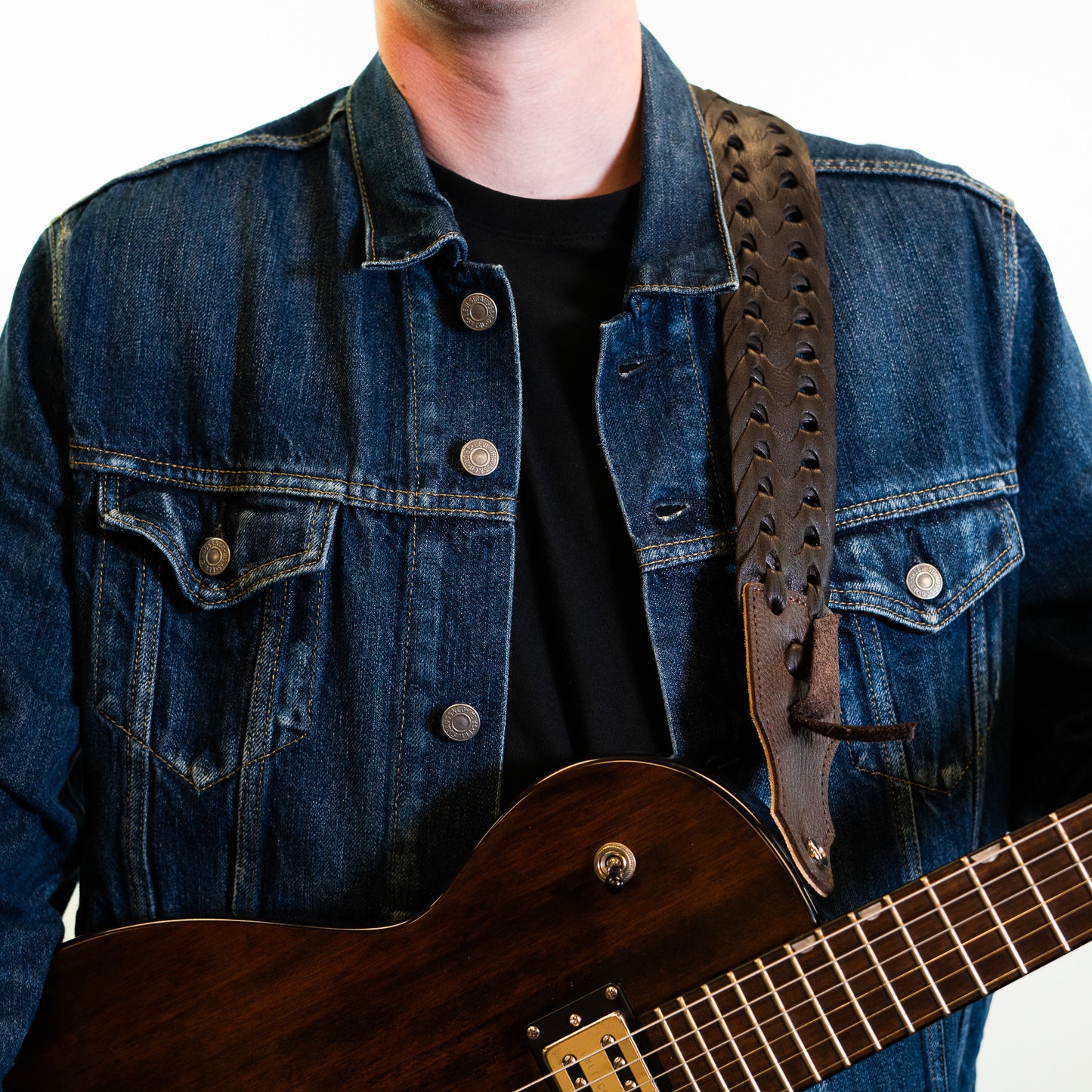 Link Glove Leather Handmade Guitar Strap