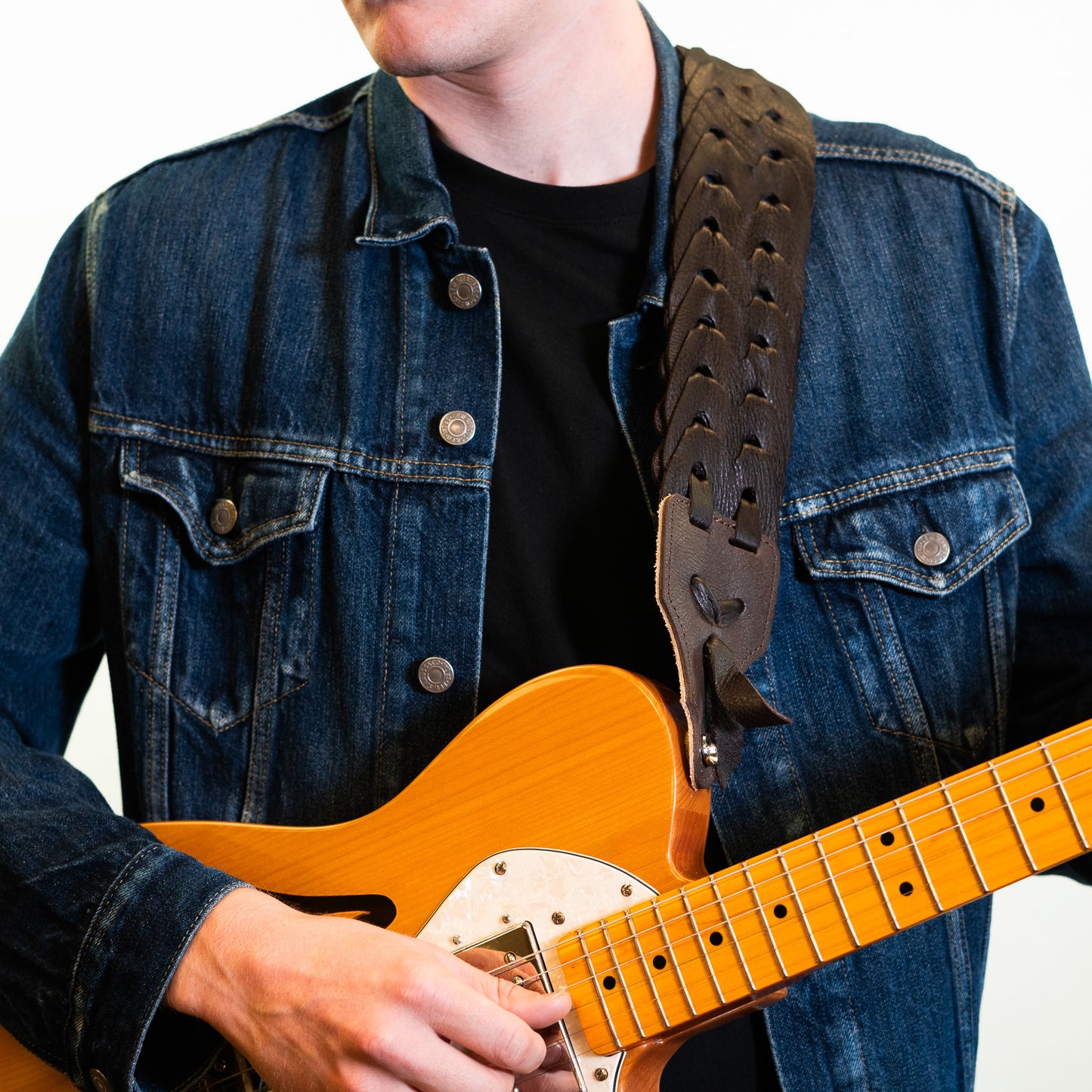 Link Glove Leather Handmade Guitar Strap