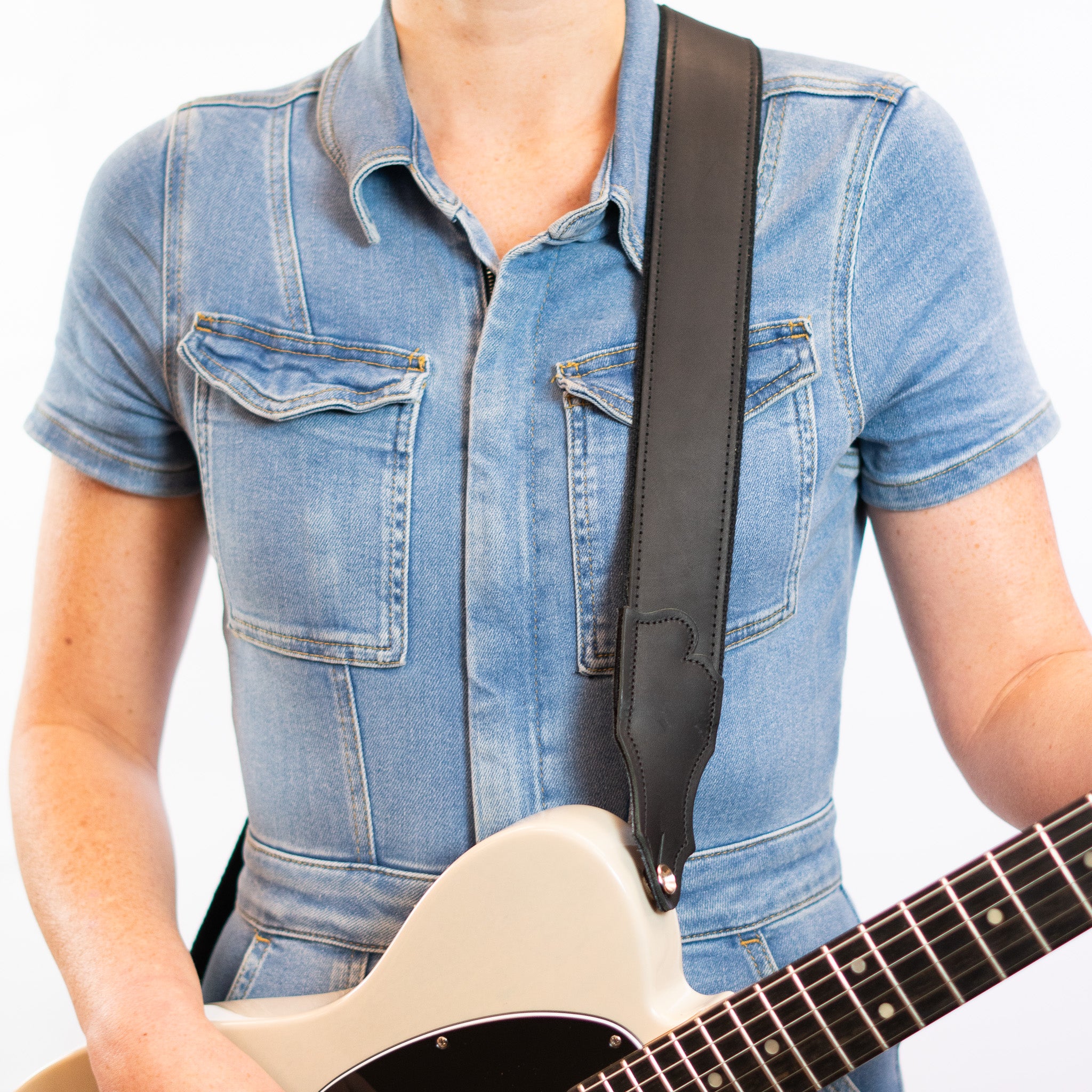 Hybrid Ball Glove Leather Guitar Strap