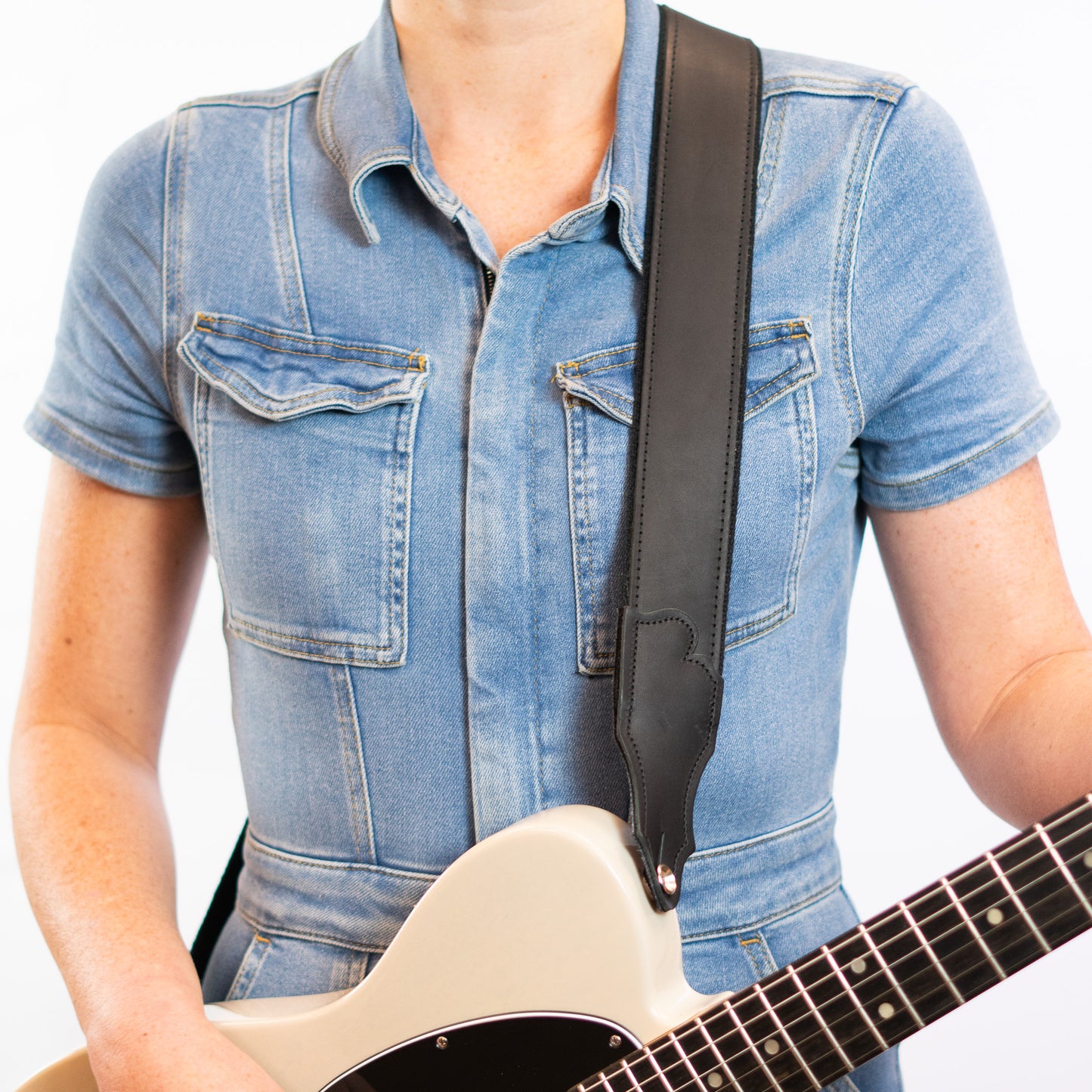 Hybrid Ball Glove Leather Guitar Strap