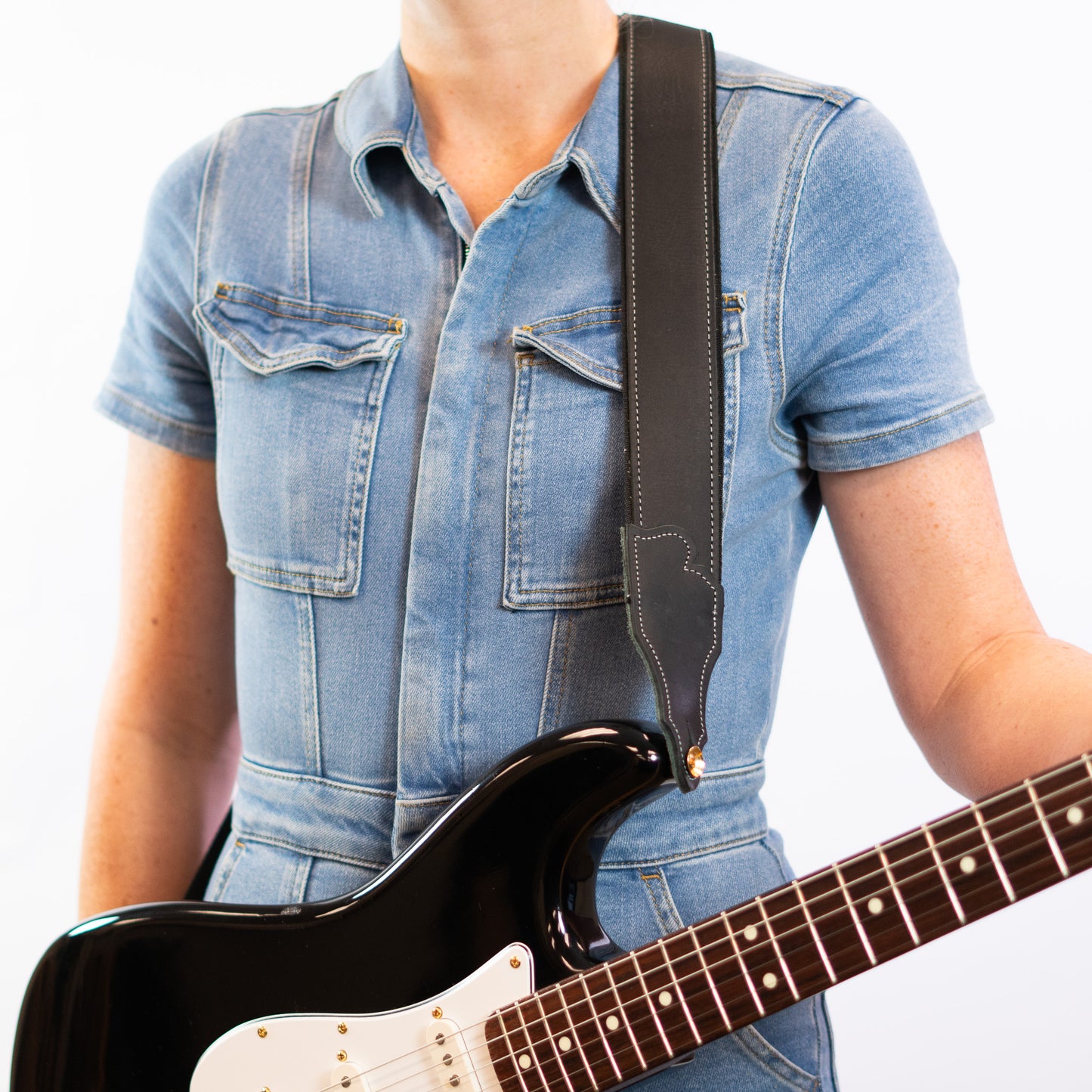 Hybrid Ball Glove Leather Guitar Strap