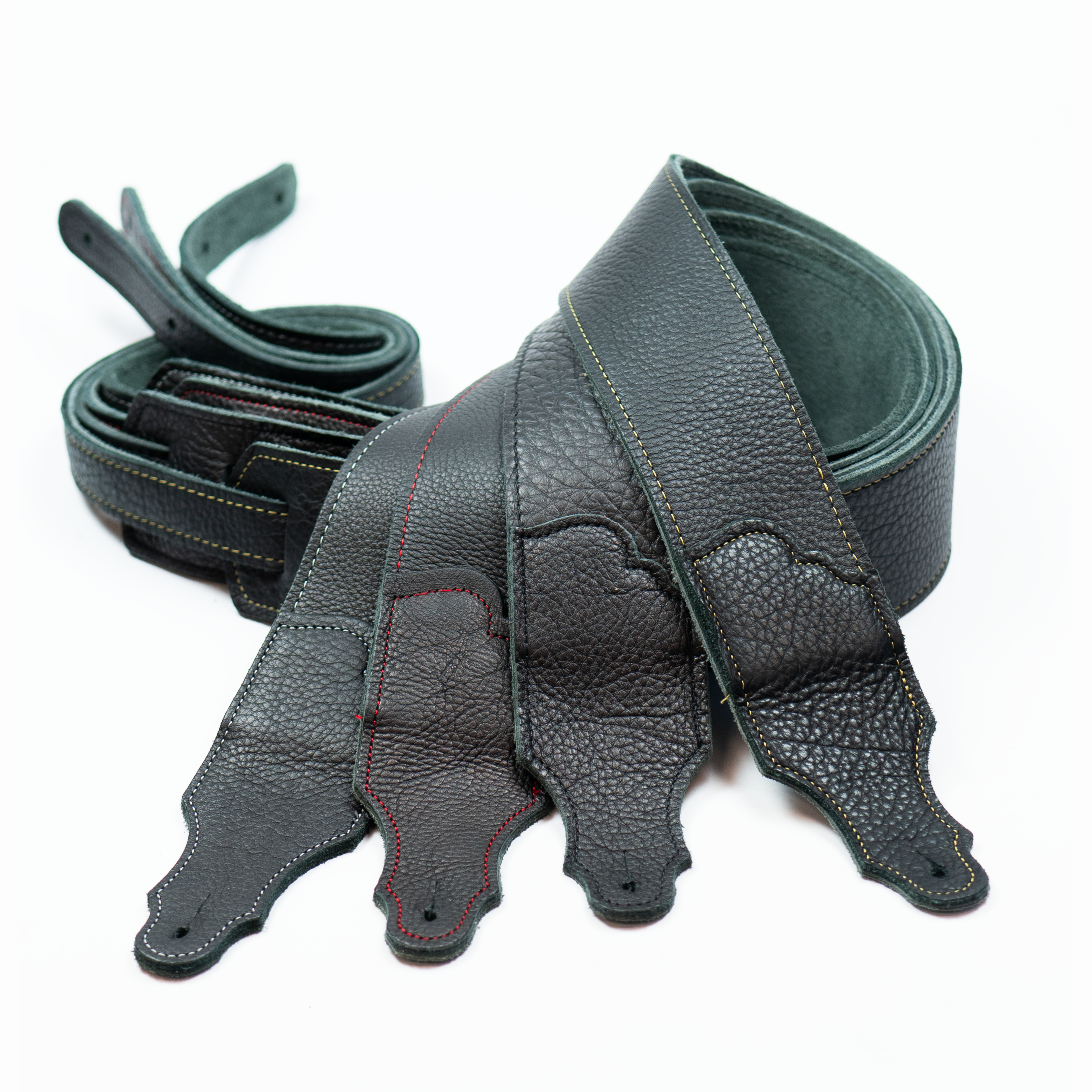 Original Black Glove Leather Guitar Strap – Franklin Strap