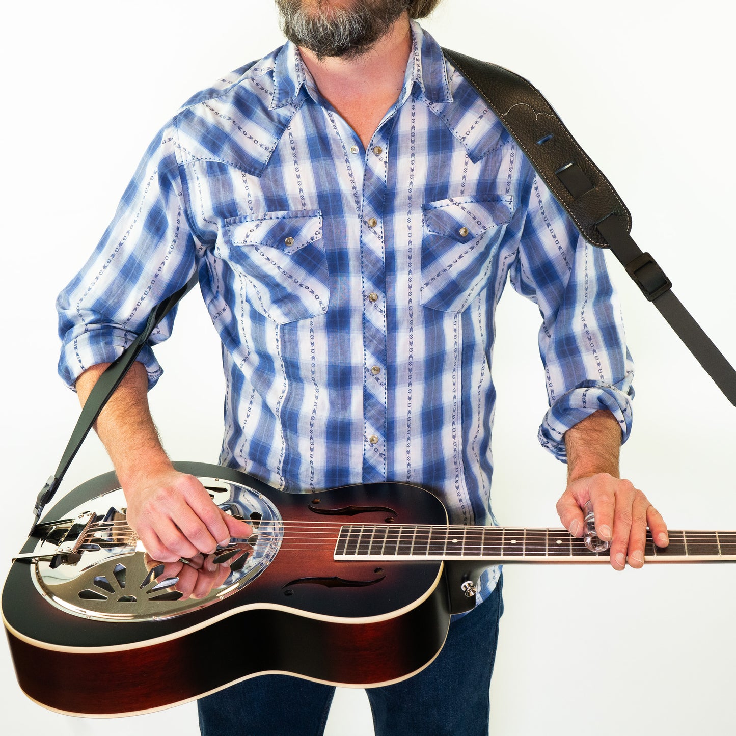 Cradle Style Resonator Strap - Glove Leather