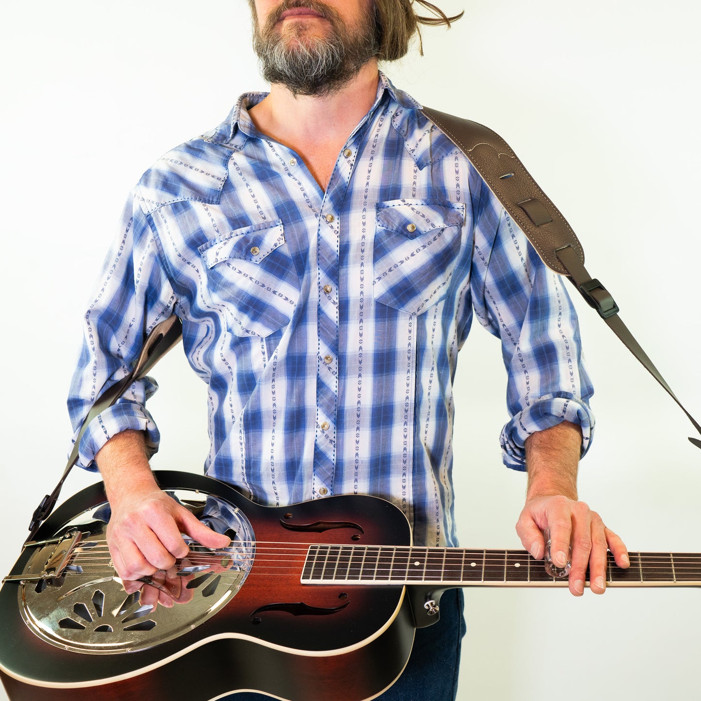 Cradle Style Resonator Strap - Glove Leather