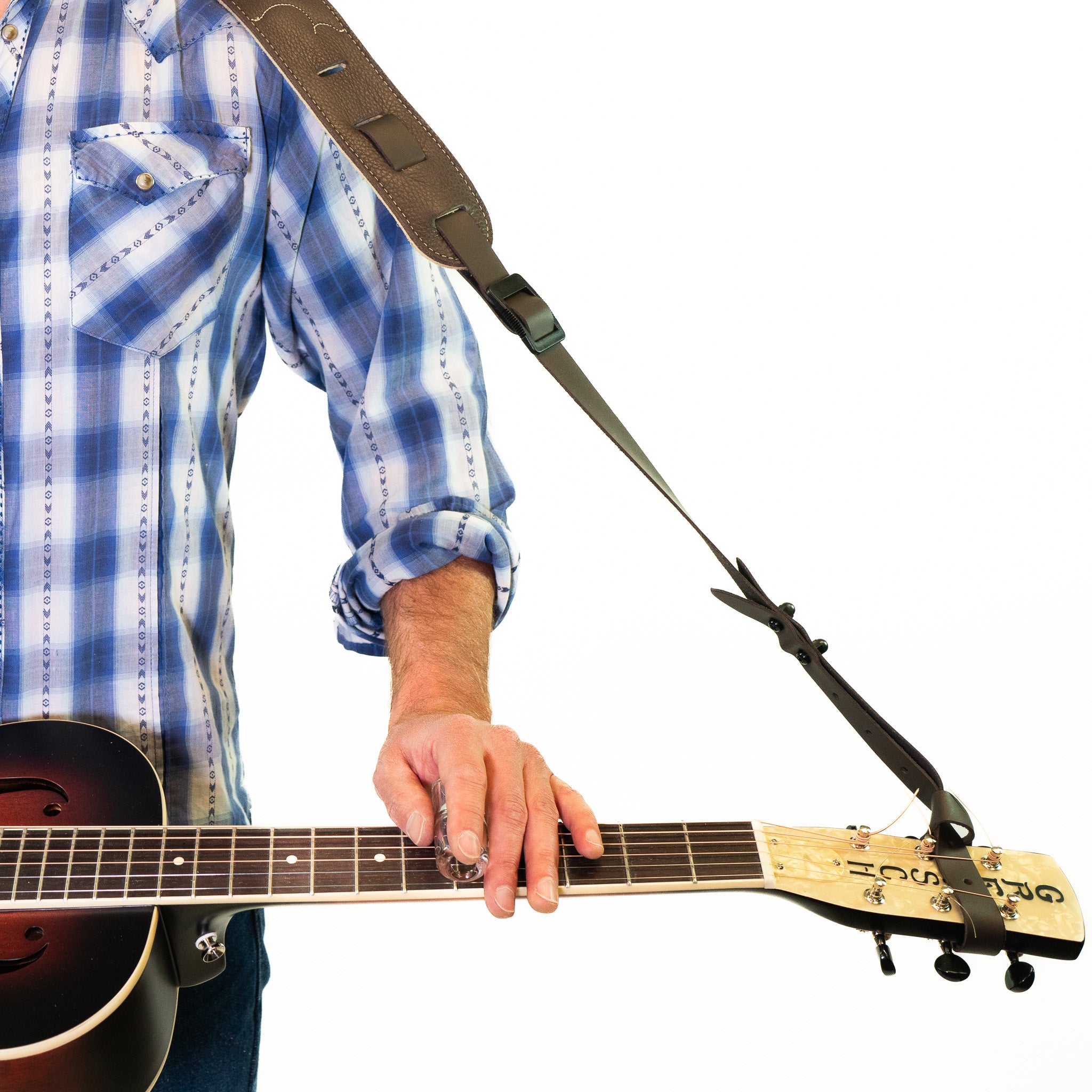 Cradle Style Resonator Strap - Glove Leather