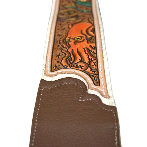 Artist Collaboration: One-of-a-Kind Cotton Cinch Strap - Natural/Caramel
