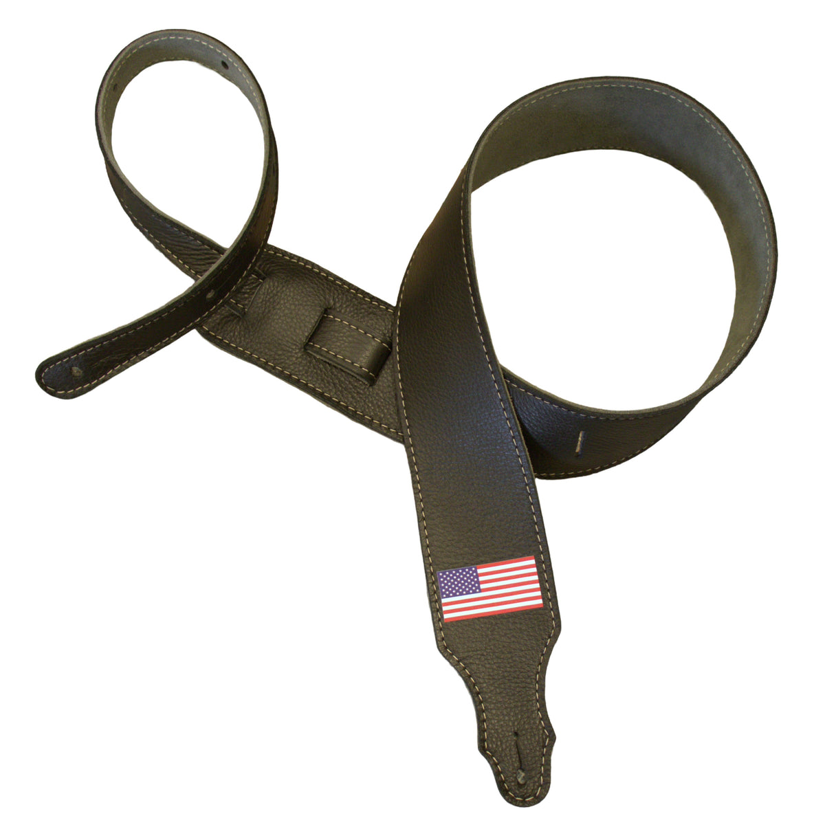 American Flag Garment Leather Guitar Strap