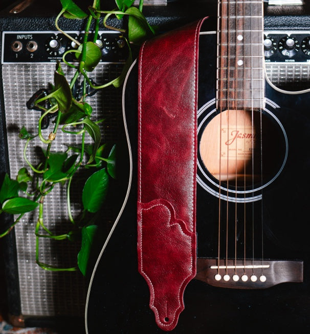Jackson Hole Aged Leather - Guitar Strap Series