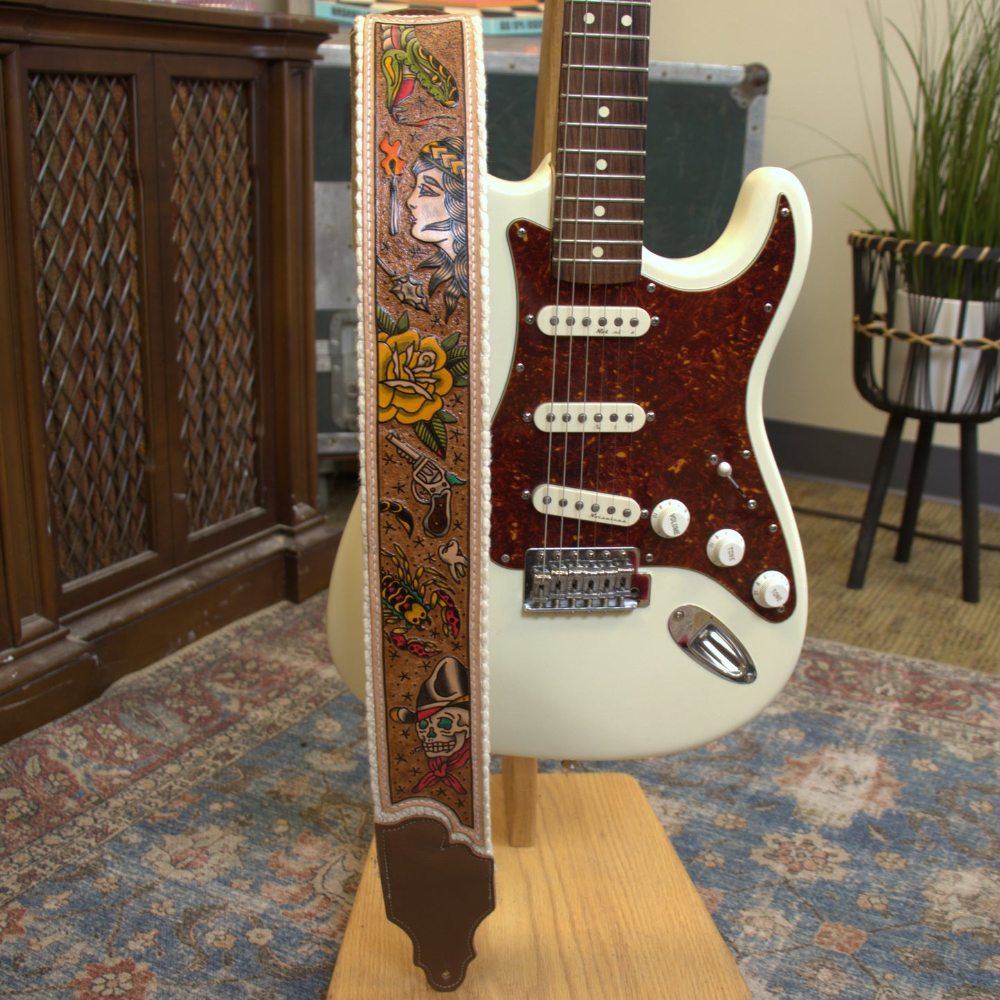 Artist Collaboration: One-of-a-Kind Cotton Cinch Strap - Natural