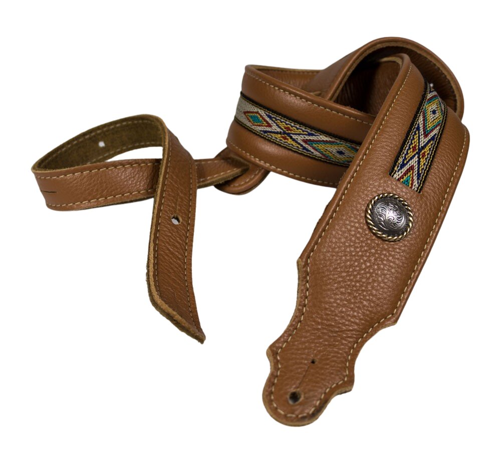 Southwest Padded Leather Guitar Strap