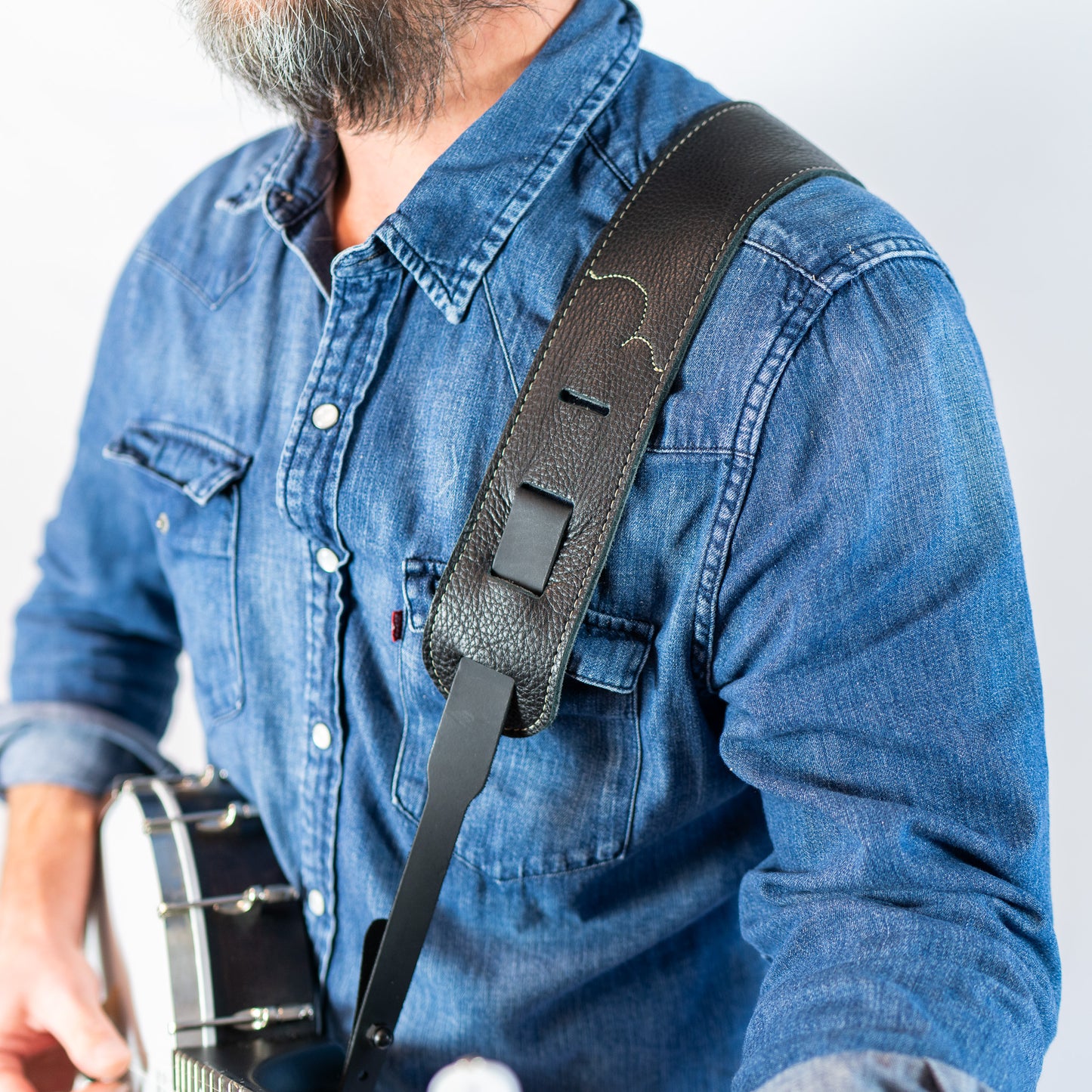 Cradle Style Banjo Strap - Glove Leather