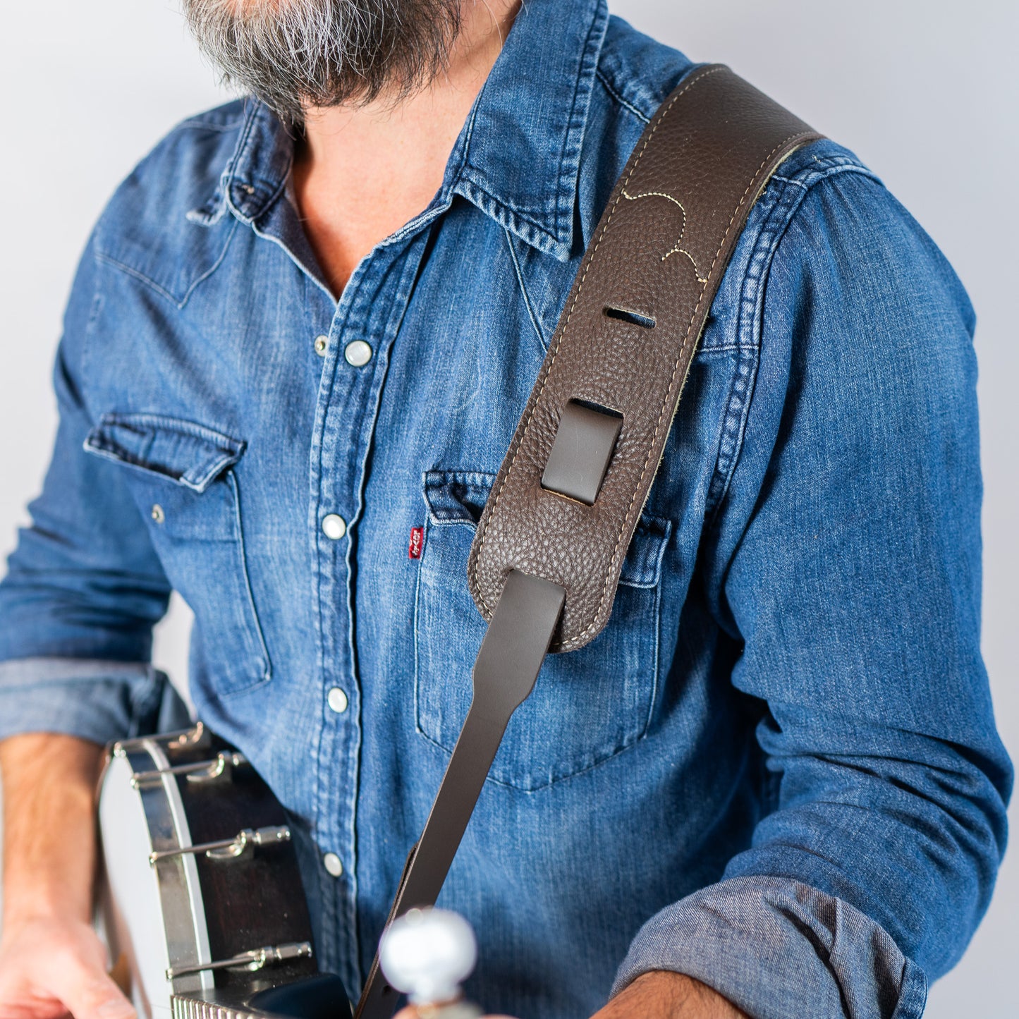 Cradle Style Banjo Strap - Glove Leather