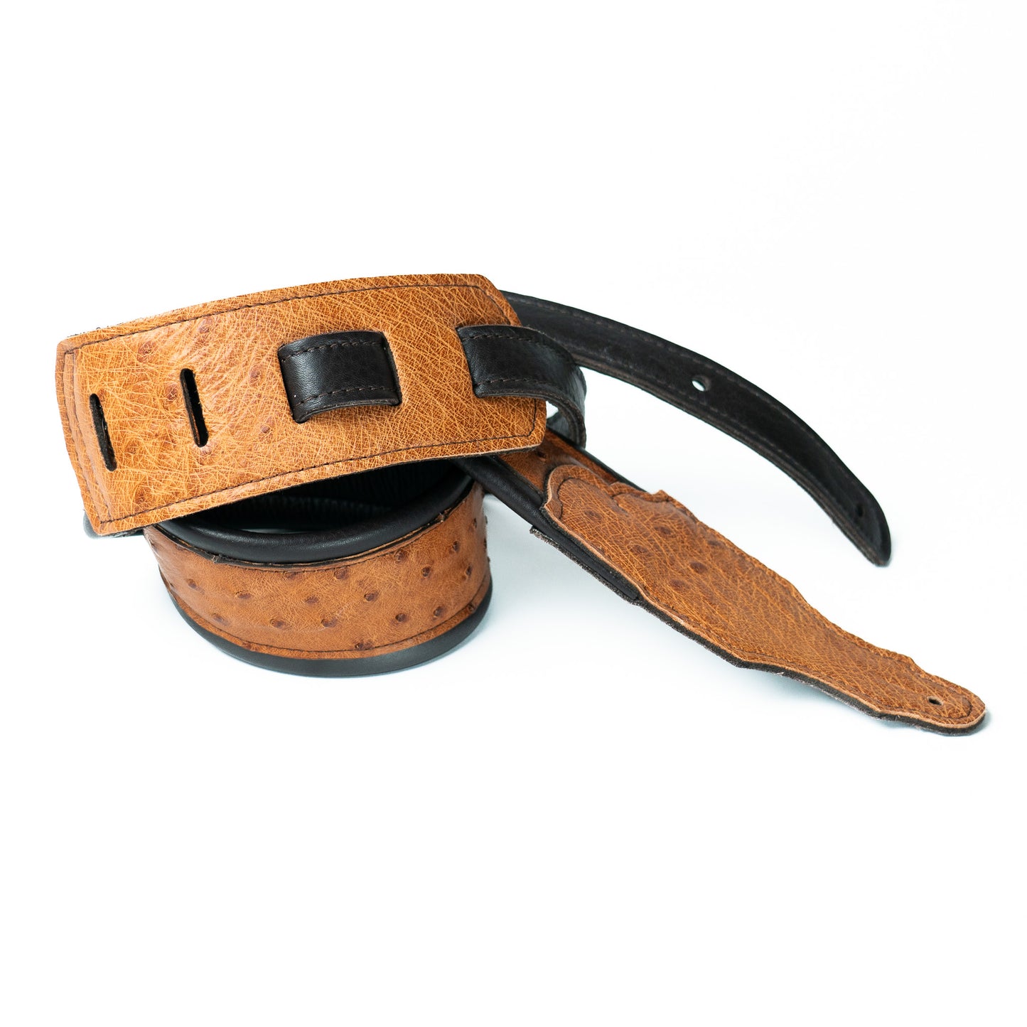 Ostrich Leather Padded Guitar Strap
