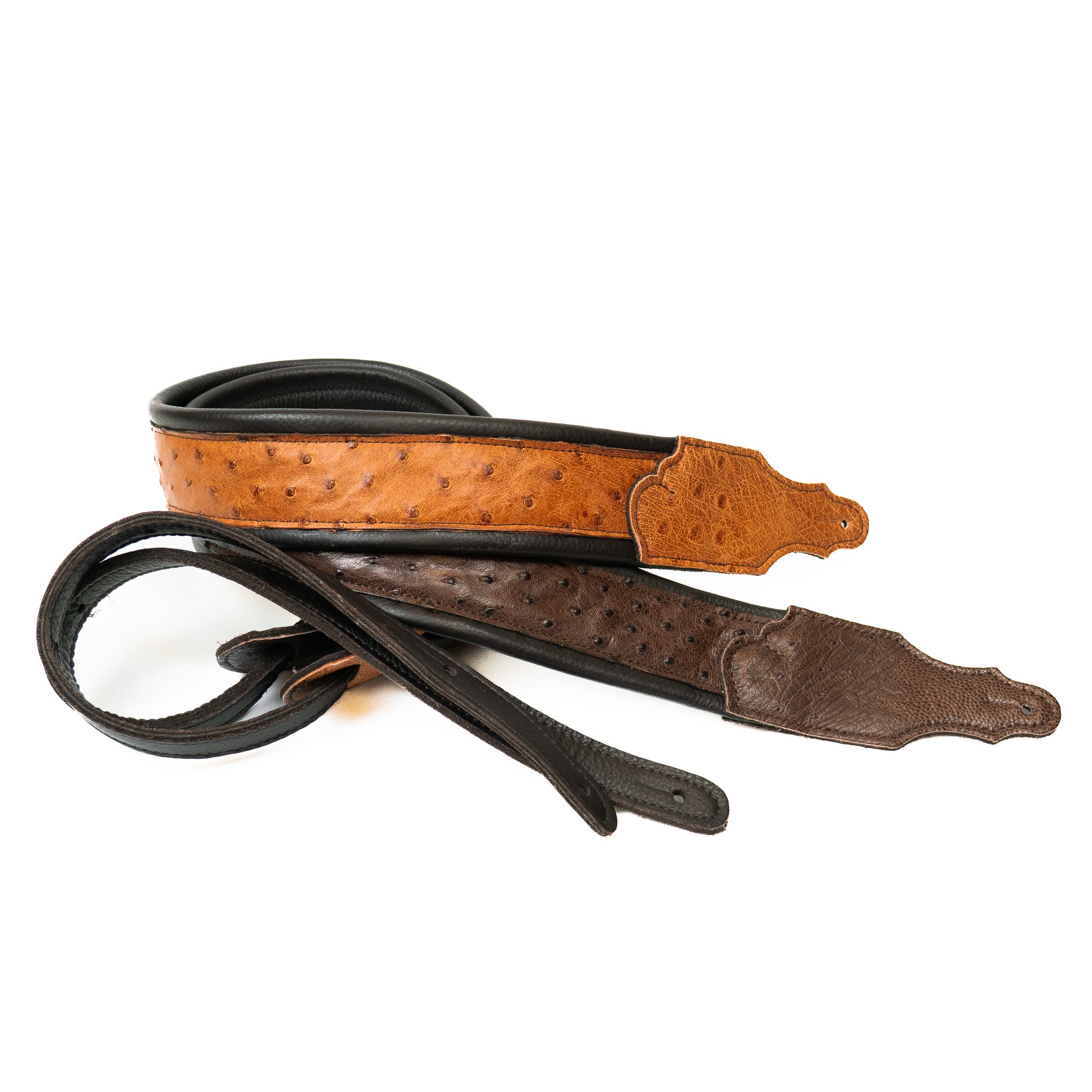 Ostrich Leather Padded Guitar Strap