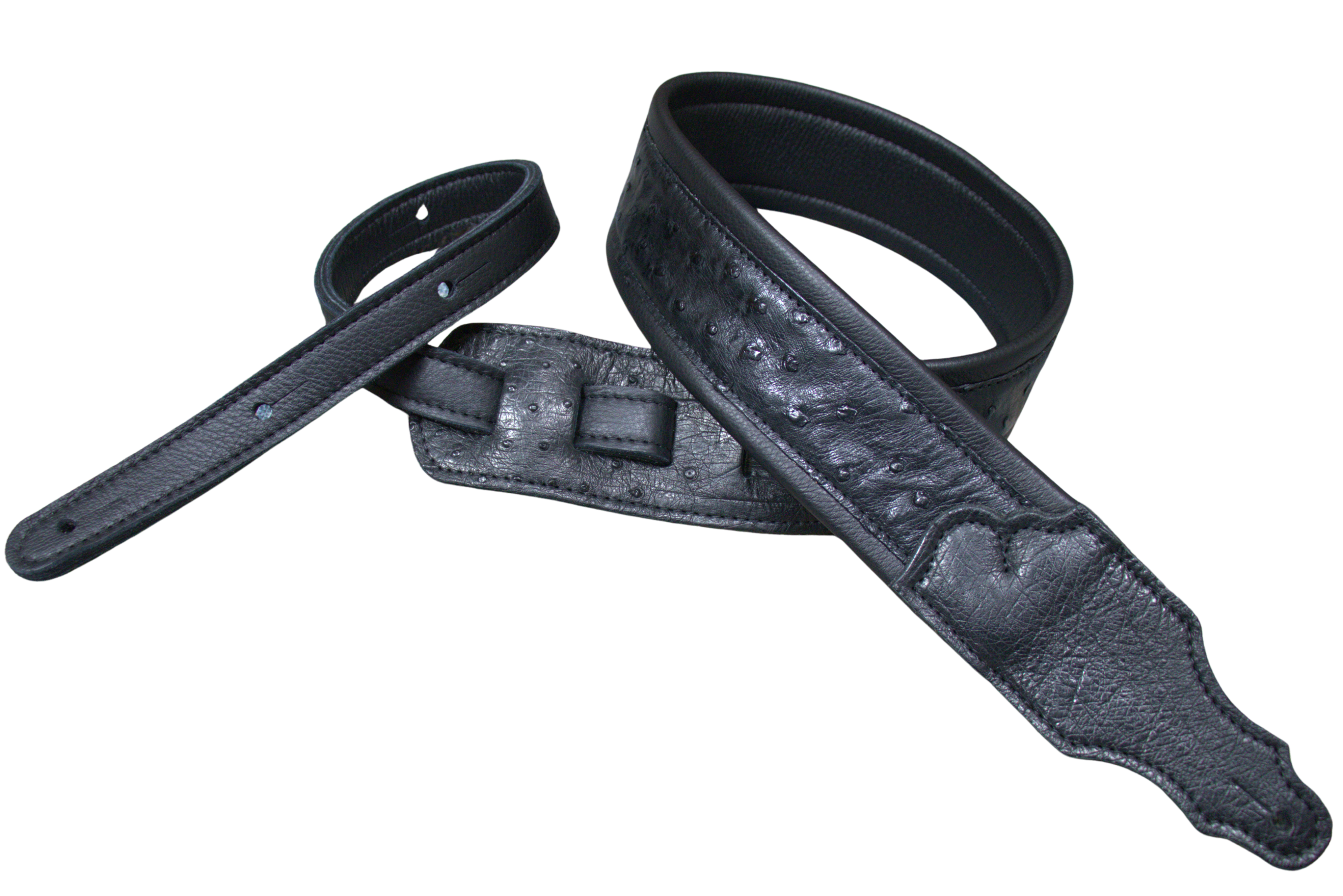 Ostrich Leather Padded Guitar Strap
