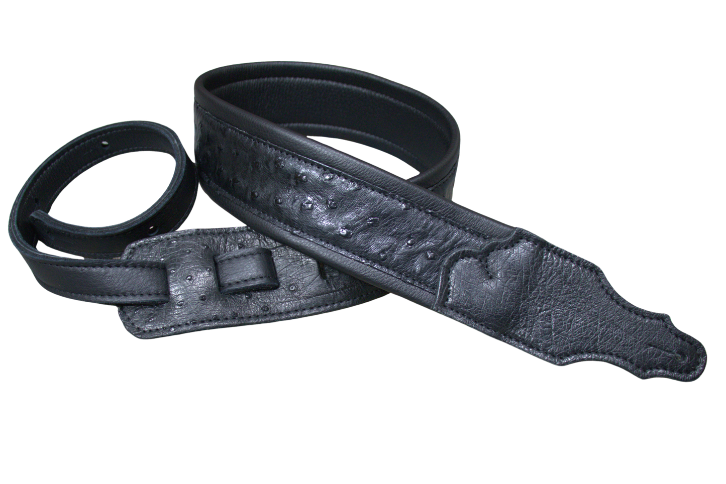Ostrich Leather Padded Guitar Strap