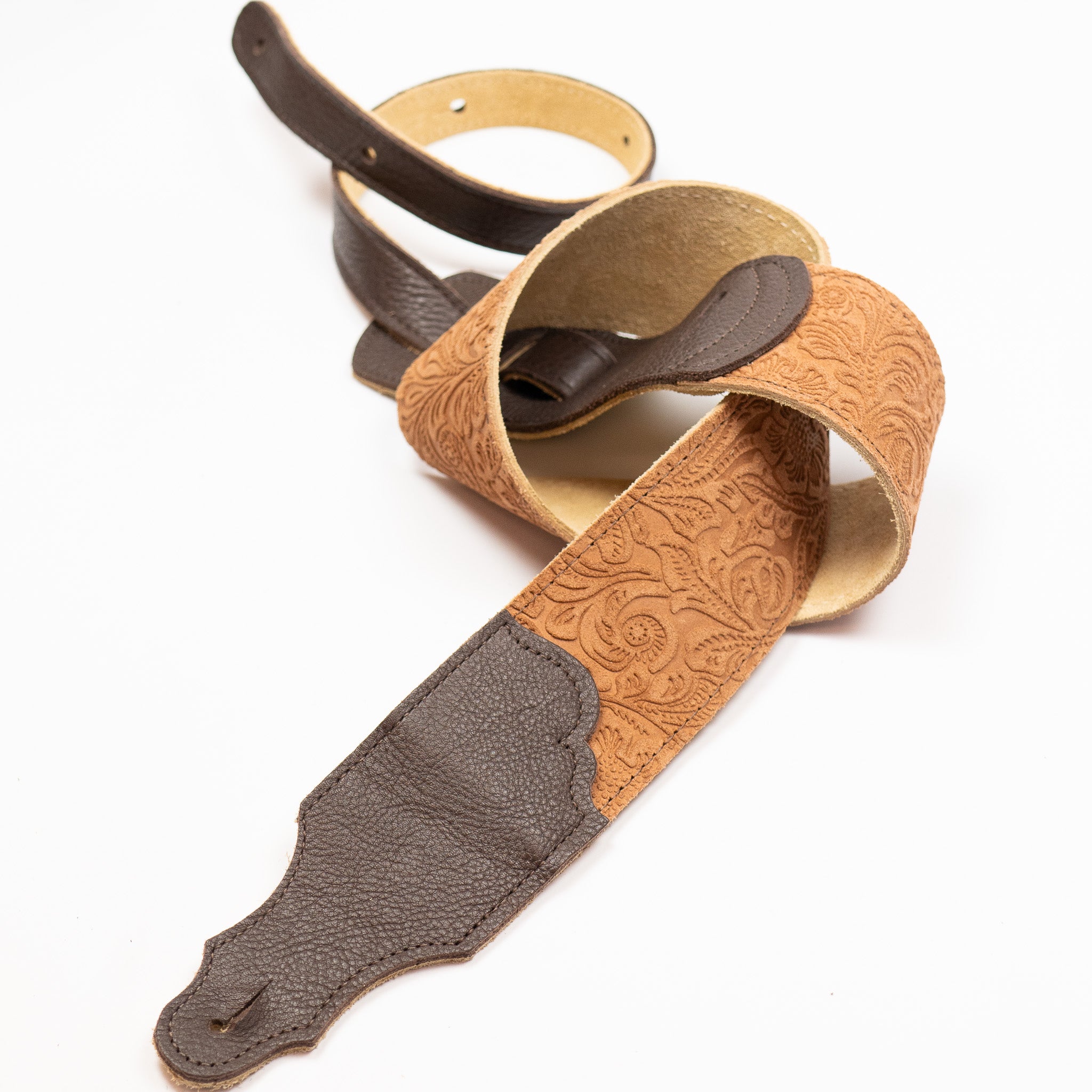Embossed Suede Guitar Strap