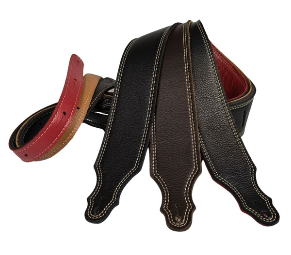 Franklin 12B-BKCH-N 本革 ギターストラップ レザー ストラップ Reversible Guitar Strap Franklin 12B-BKCH-N 本革 ギターストラップ レザー ストラップ