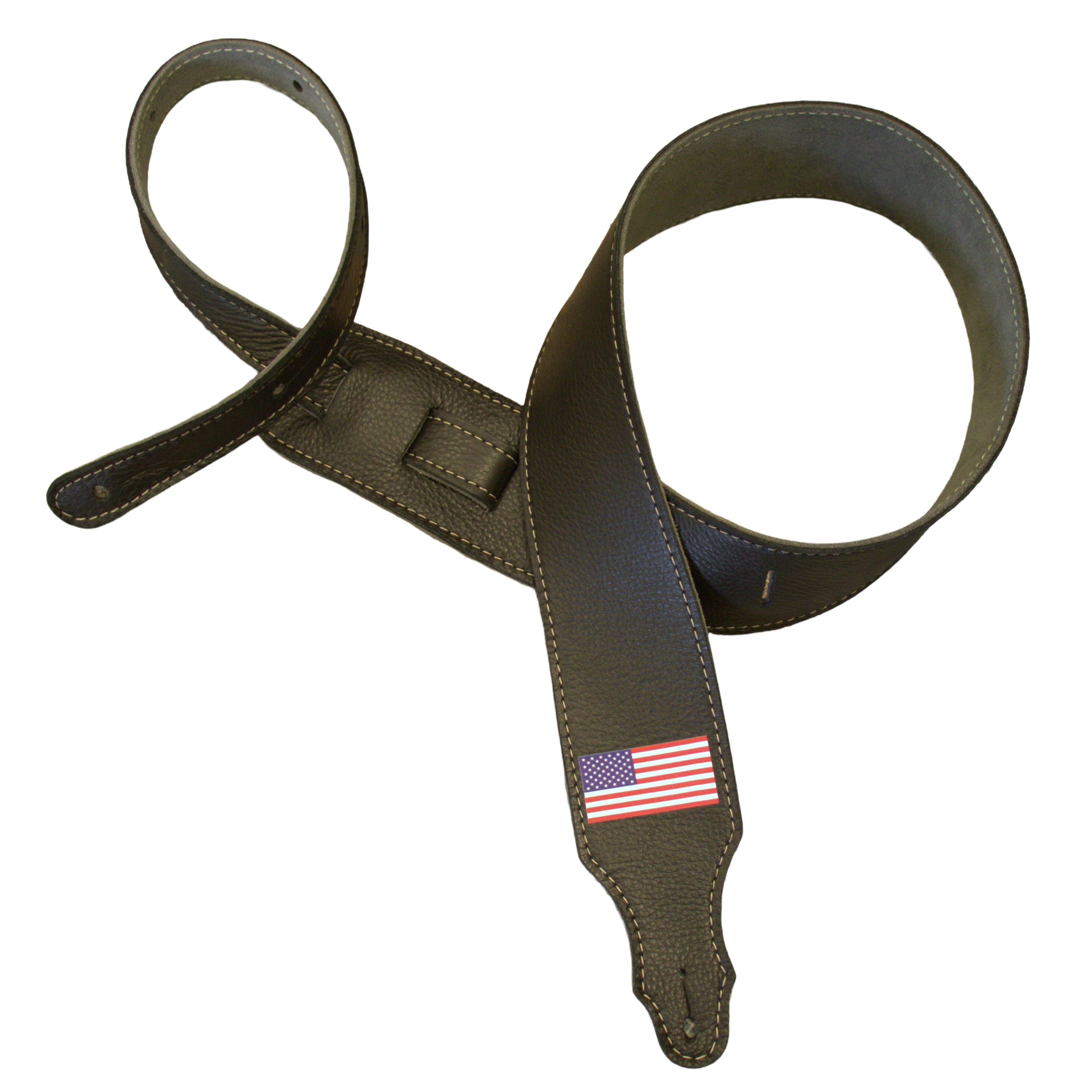 American Flag Garment Leather Guitar Strap
