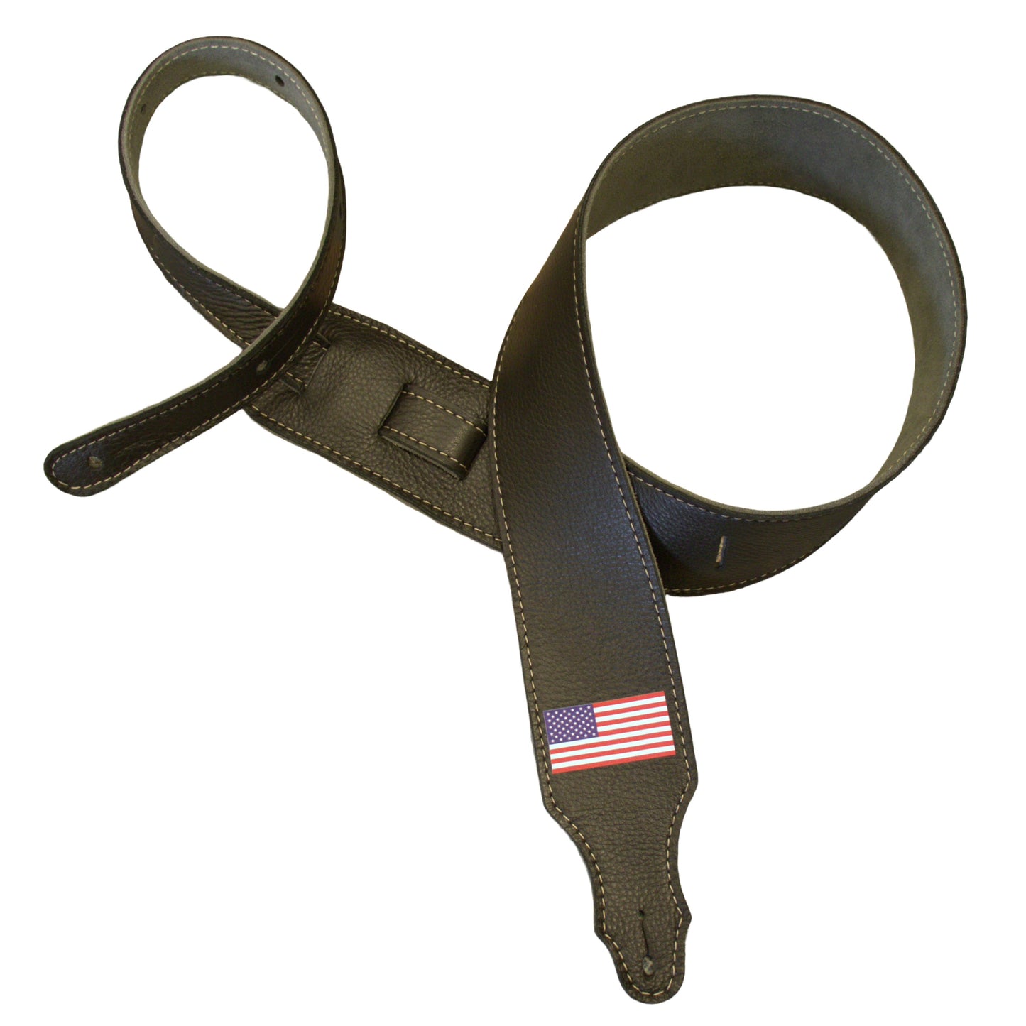 American Flag Garment Leather Guitar Strap