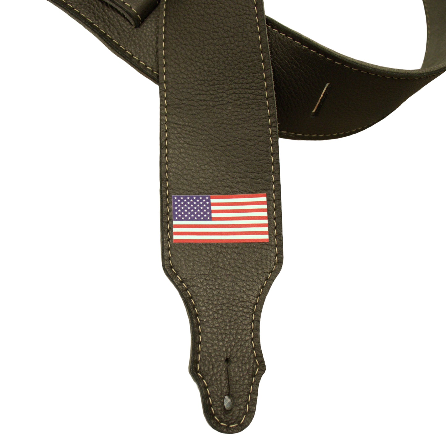 American Flag Garment Leather Guitar Strap