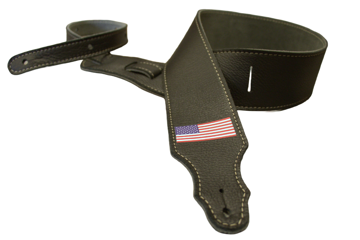 American Flag Garment Leather Guitar Strap