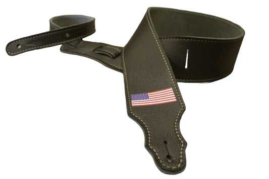 American Flag Garment Leather Guitar Strap
