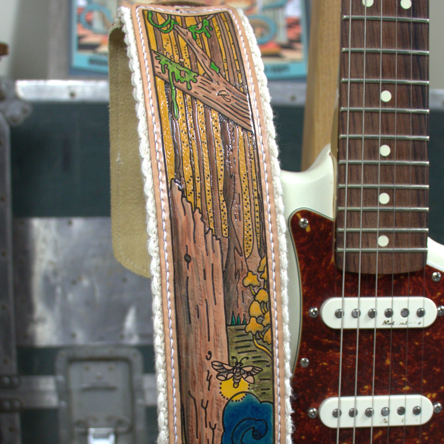 Artist Collaboration: One-of-a-Kind Cotton Cinch Strap - Natural