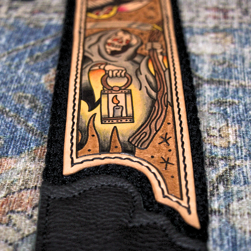 Artist Collaboration: One-of-a-Kind Cotton Cinch Strap - Black