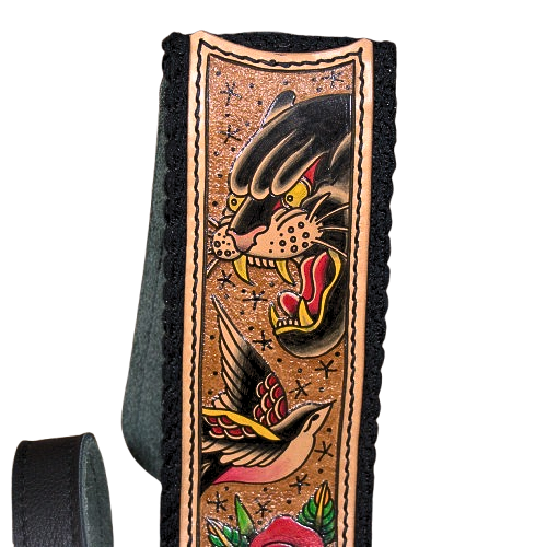 Artist Collaboration: One-of-a-Kind Cotton Cinch Strap - Black