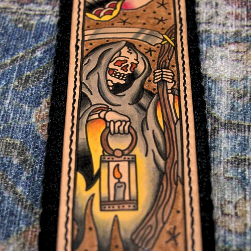 Artist Collaboration: One-of-a-Kind Cotton Cinch Strap - Black